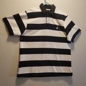 Vintage Obey Polo B&W Bars